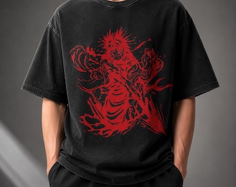 Choso Jujutsu Kaisen T-shirt – Tvättad bomull Anime-t-shirt, Storstorlek Harajuku Streetwear, Unisex Manga Grafisk Sommartröja