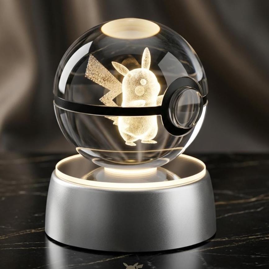 ポケモンボール LEDライト付き Glass pokeball light - Etsy 日本