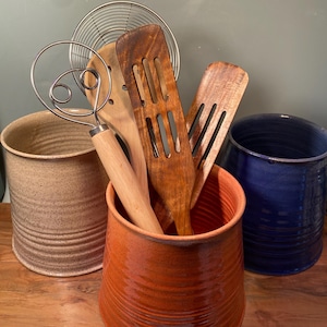 Made to Order Kitchen Utensil Holder - Wine Chiller - Pottery Jar - Choose your Color -Kitchen Utensil crock - Ceramics -Pottery - Stoneware