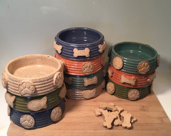 Personalized Pet Bowl: Extra Small Ceramic Cat or Dog Dish