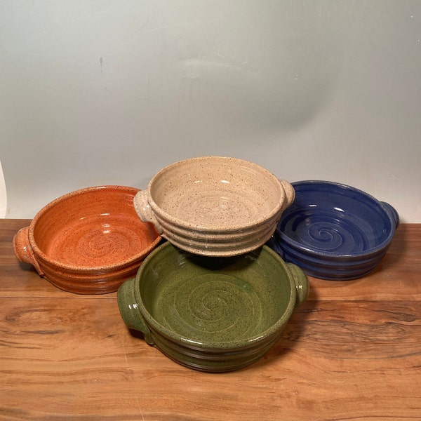 Custom Order - Mini Pie Pan or Brie baker  -Personal Size Casserole - Choose your Color - Made to Order - ceramics - pottery - stoneware