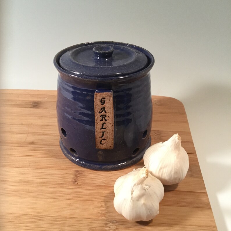 Custom Garlic Keeper Pottery Garlic Jar Lidded Jar Etsy