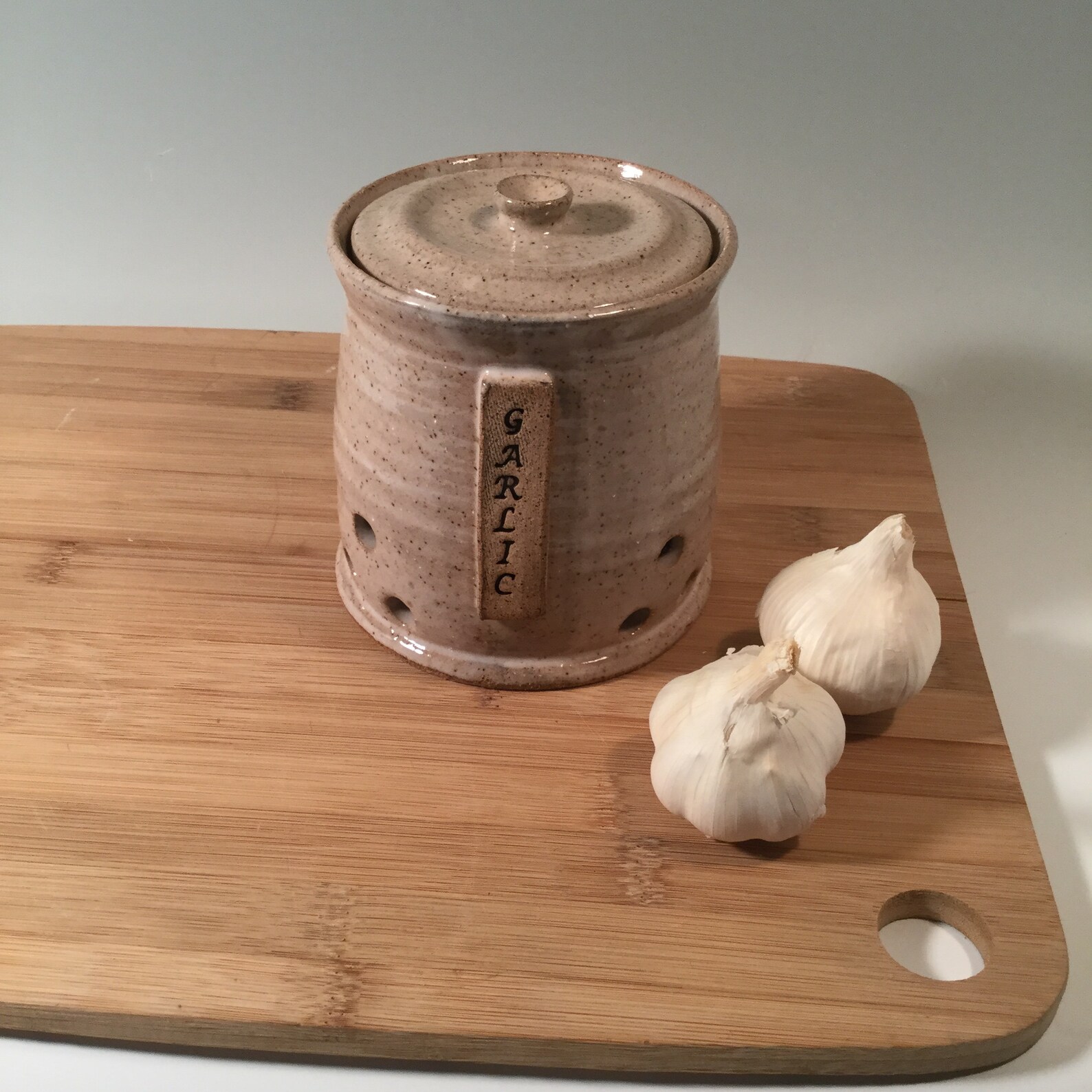 Custom Garlic Keeper Pottery Garlic Jar Lidded Jar Etsy