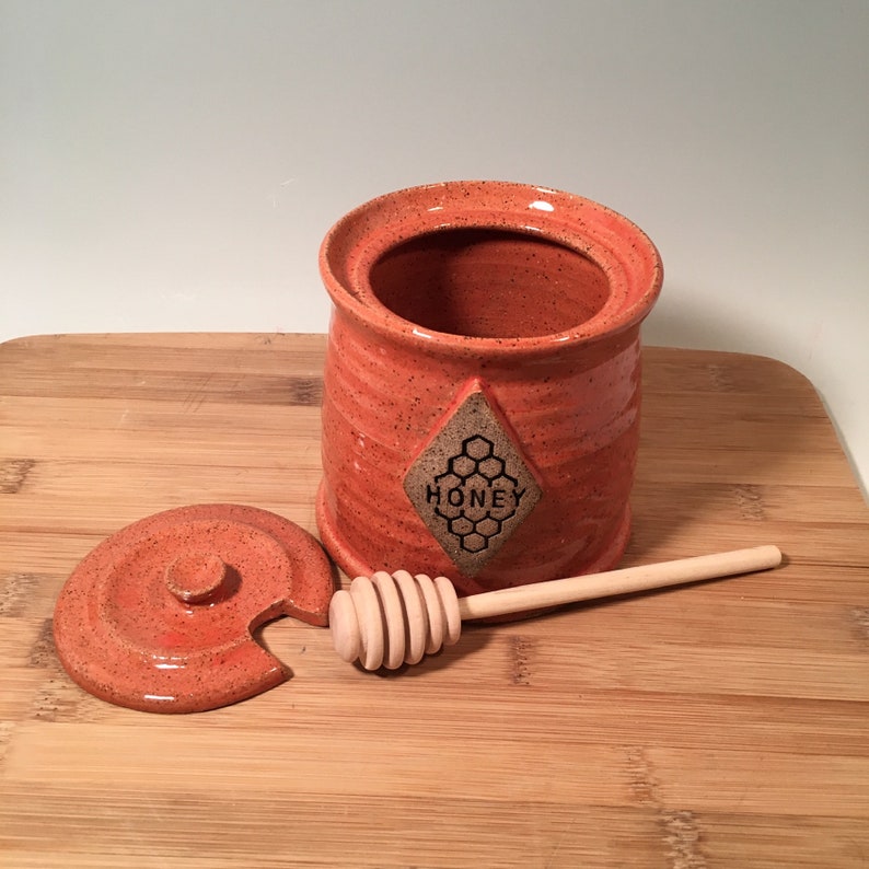 Made To Order Custom Honey Pot Honey Jar with Wooden Etsy