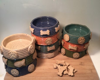 Custom Ceramic Pet Bowl: Extra Small Dog or Cat Dish personalization available
