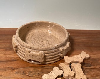 Extra Small Cat Dog dish - Pottery pet Bowl -Ivory White  Pet Feeding Modern ceramics -farmhouse style pottery -stoneware - pets - feeding