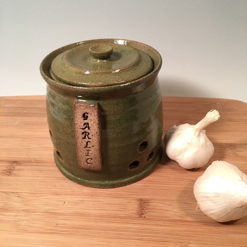 Custom Garlic Keeper Pottery Garlic Jar Lidded Jar Etsy