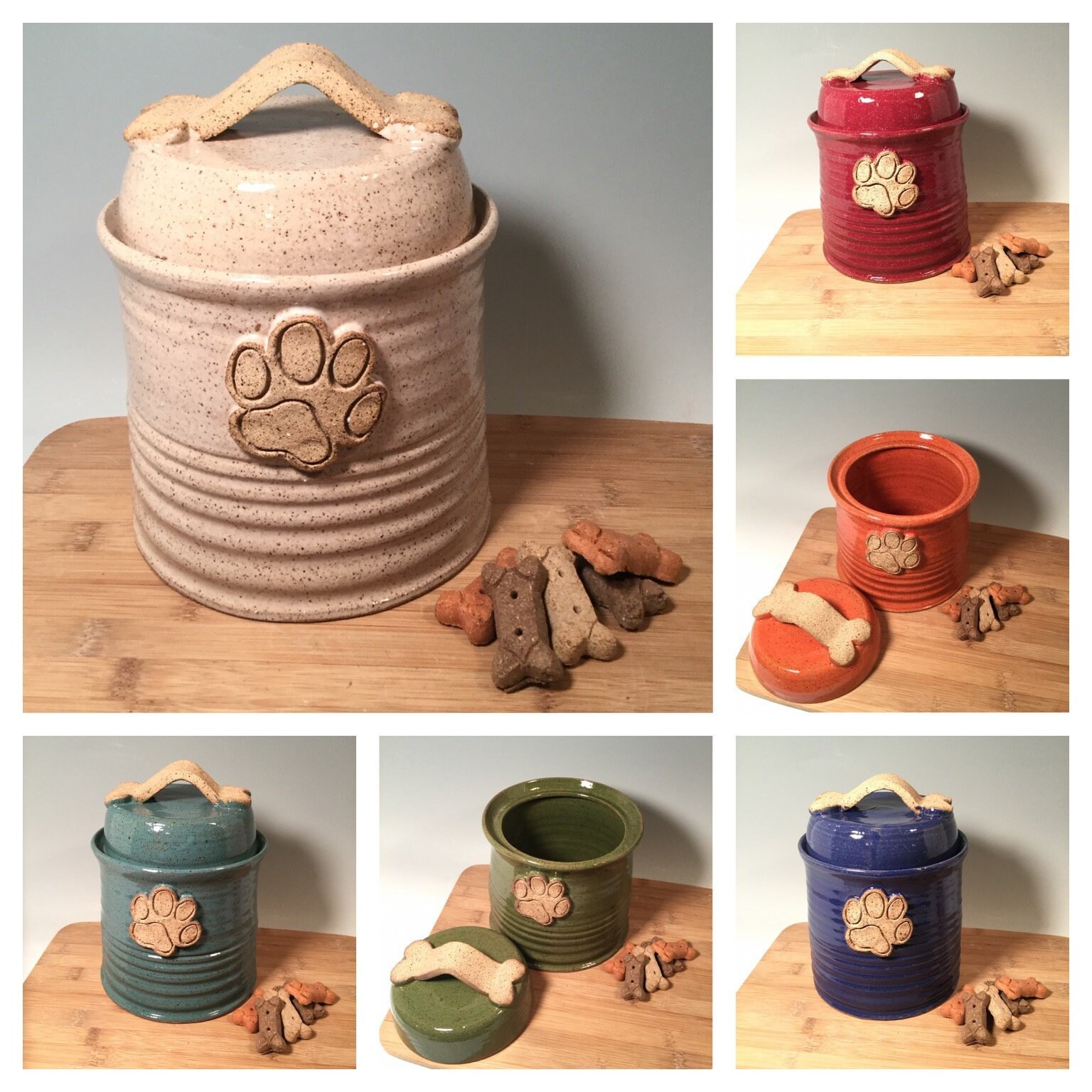 Custom Dog Treat Jar Cat Treat Jar Dog Bone Accent Made Etsy