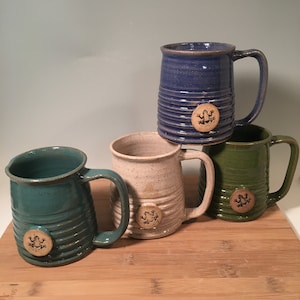 Frog Coffee Mug - custom mug - gift idea-Made to Order -16 oz - Frog stamp image -modern coffee mug - ceramics - pottery - stoneware