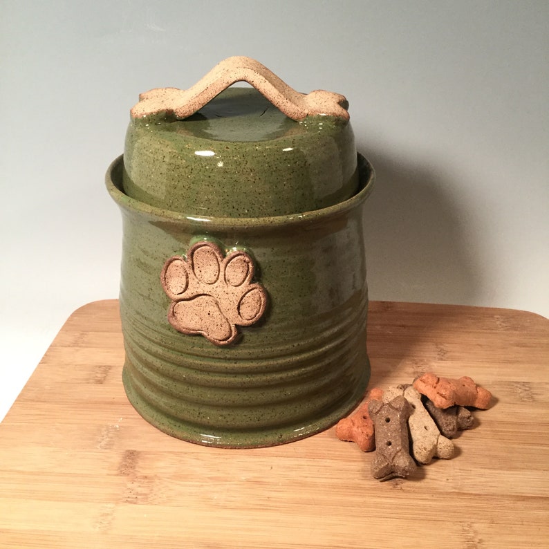 Custom Dog Treat Jar Cat Treat Jar Dog Bone Accent Made Etsy