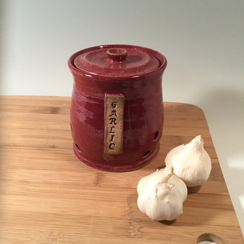 Custom Garlic Keeper Pottery Garlic Jar Lidded Jar Etsy