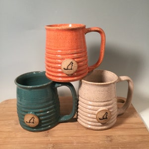 Cat Coffee Mug - custom mug - gift idea-Made to Order -16 oz- Cat stamp image -dog lover -modern coffee mug - ceramics - pottery - stoneware