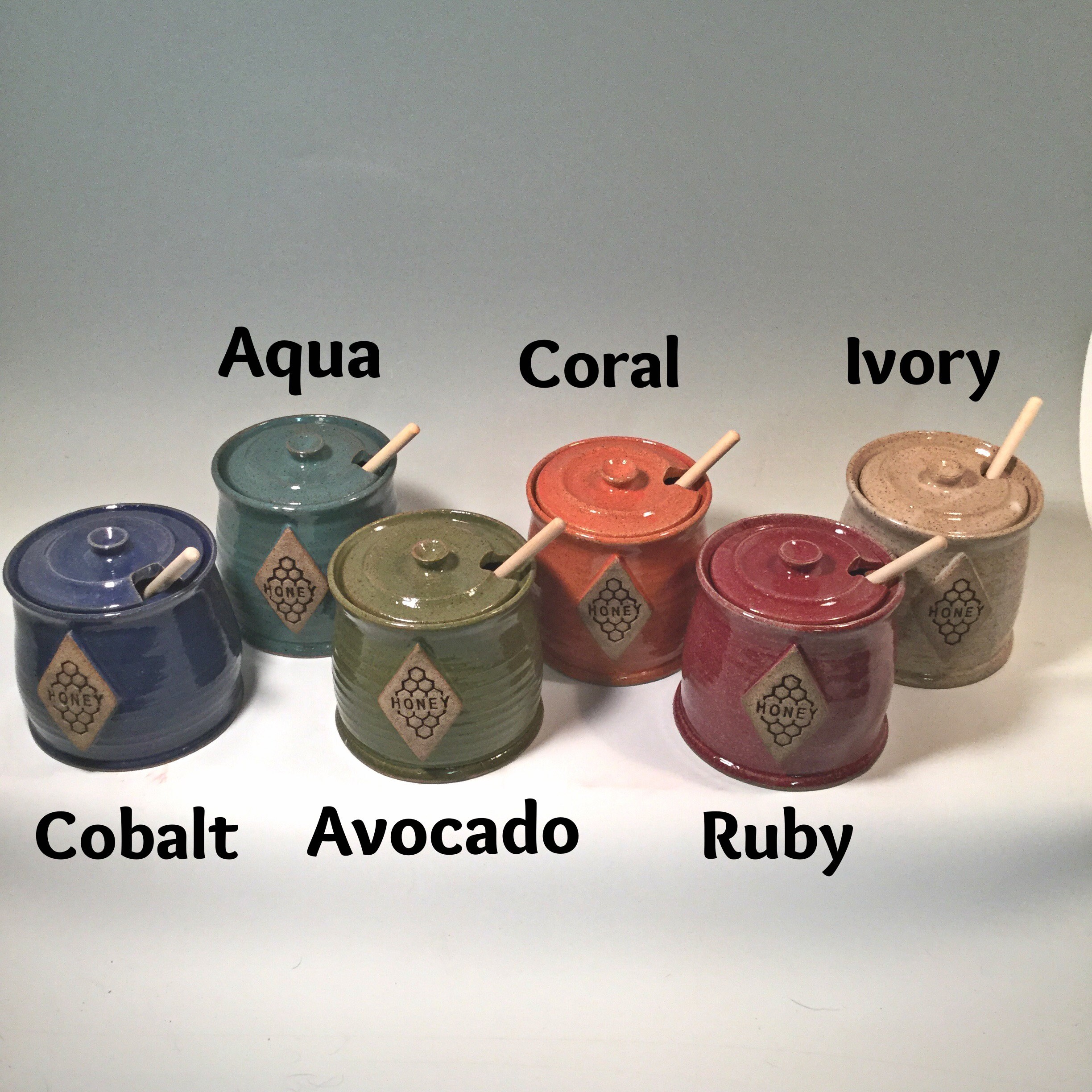 Made To Order Custom Honey Pot Honey Jar with Wooden Etsy