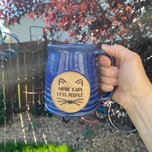 More Cats Coffee Mug ready to ship - gift idea -16 oz- Cat lover stamp image -dog lover -modern coffee mug - ceramics - pottery - stoneware