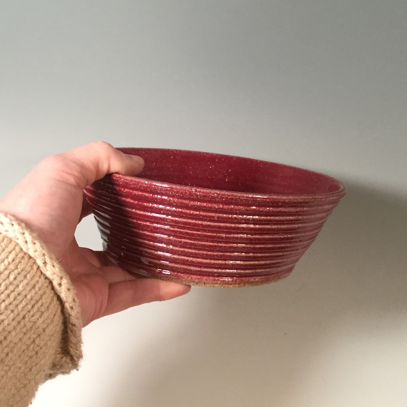 Ruby Ceramic Dinner Plate stoneware Red Custom pottery Dinner Ware Place Setting Salad Plate and Soup Bowl- ceramics pottery