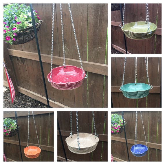 Made To Order Bird Bath Hanging Bird Feeder Clover Shape Etsy
