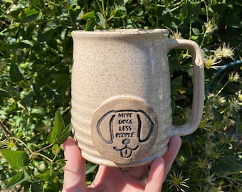 More Dogs Coffee Mug ready to ship - gift idea -16 oz- Dog lover stamp image -dog lover -modern coffee mug - ceramics - pottery - stoneware