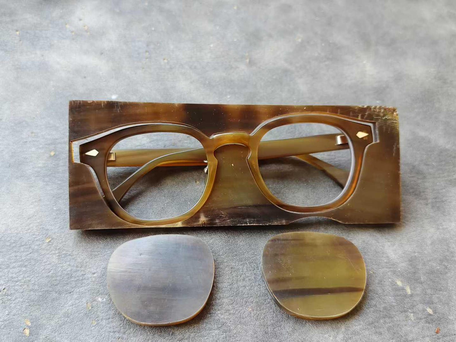 Lemtosh TVR 504 Natural Horn Frames in Brown Honey Eyeglass Frames ...