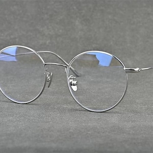 Solid Sterling Silver 925 Circular Eyeglass Frames 48 18 140