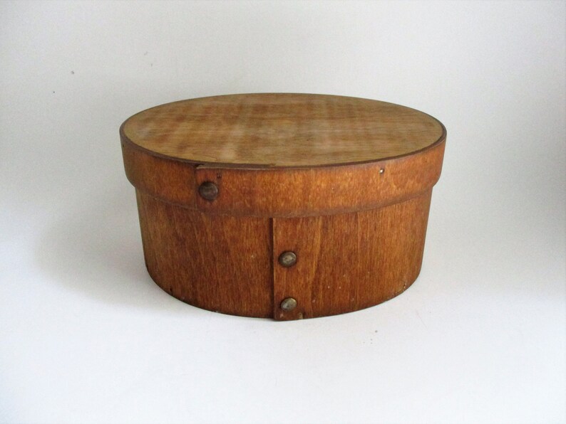 Vintage Shaker Style Box with Lid Oval Bentwood Storage Etsy