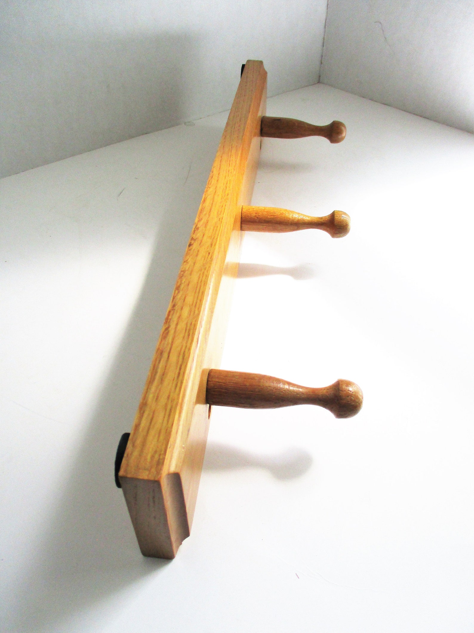 Vintage Peg Rack Solid Wood 3 Peg Coat Rack Mug Rack Wall Etsy