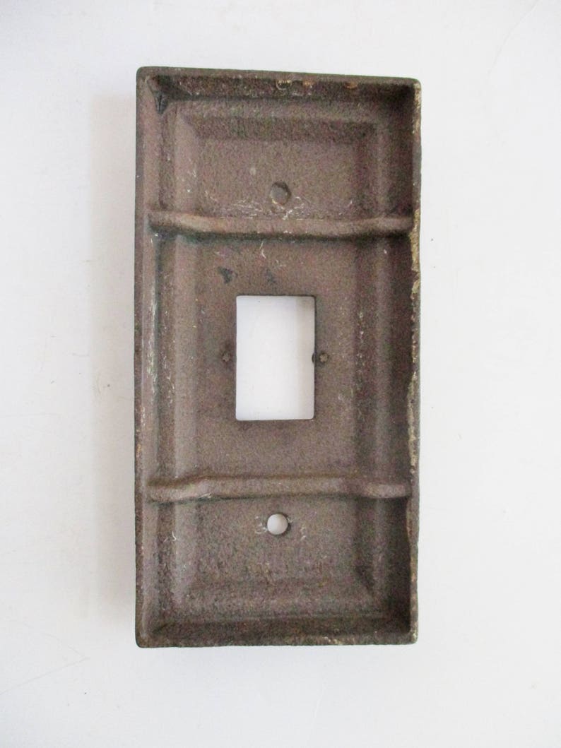 Vintage Door Knob Backplate Cast Iron Black Ornate Vintage Etsy