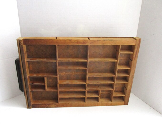 Vintage Printers Tray Miniatures Shadow Box Essential Oil Storage Letter Press Tray Hamilton