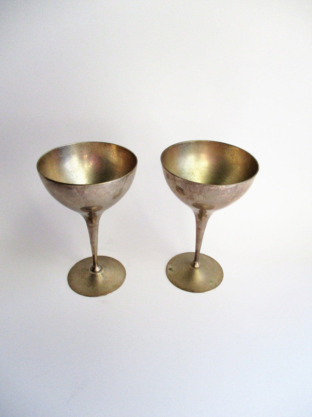 Vintage Silverplate Goblets Set of 2 EPNS Wine Goblets Etsy