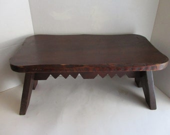 Vintage Wooden Stool Decorative Plant Stand