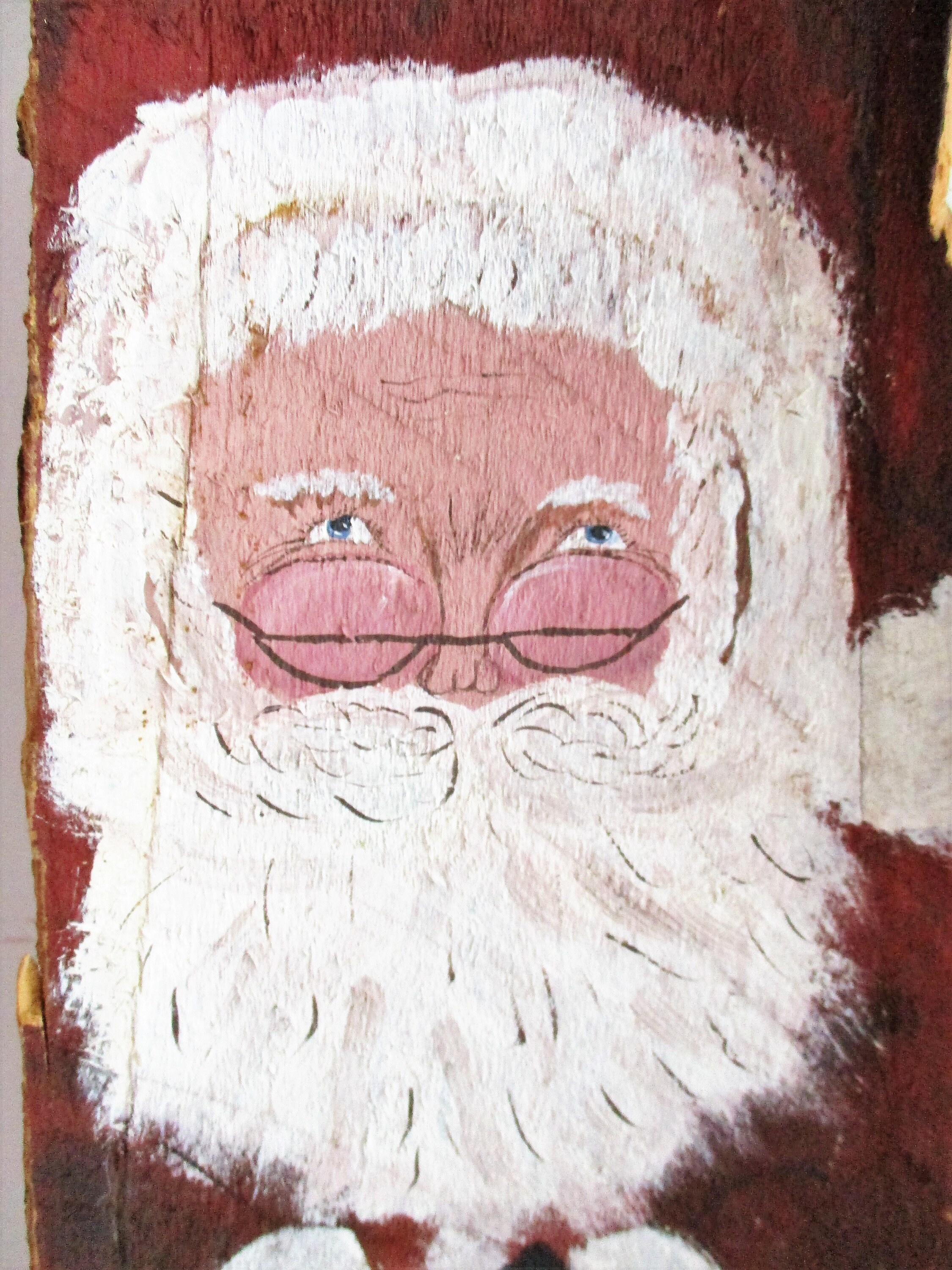 Hand-Painted Santa Canvas - Made By Barb - my special painting for you