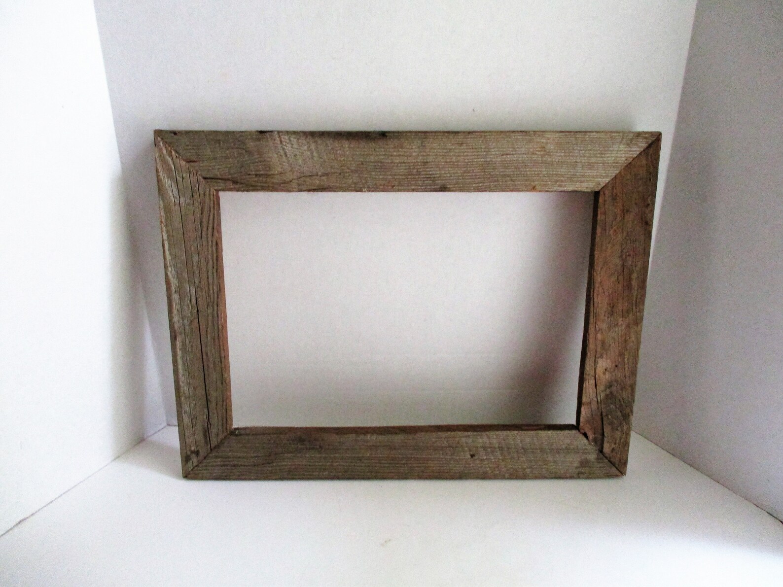 Vintage Barnwood Frame Gray Unfinished Rustic Wood Picture Etsy