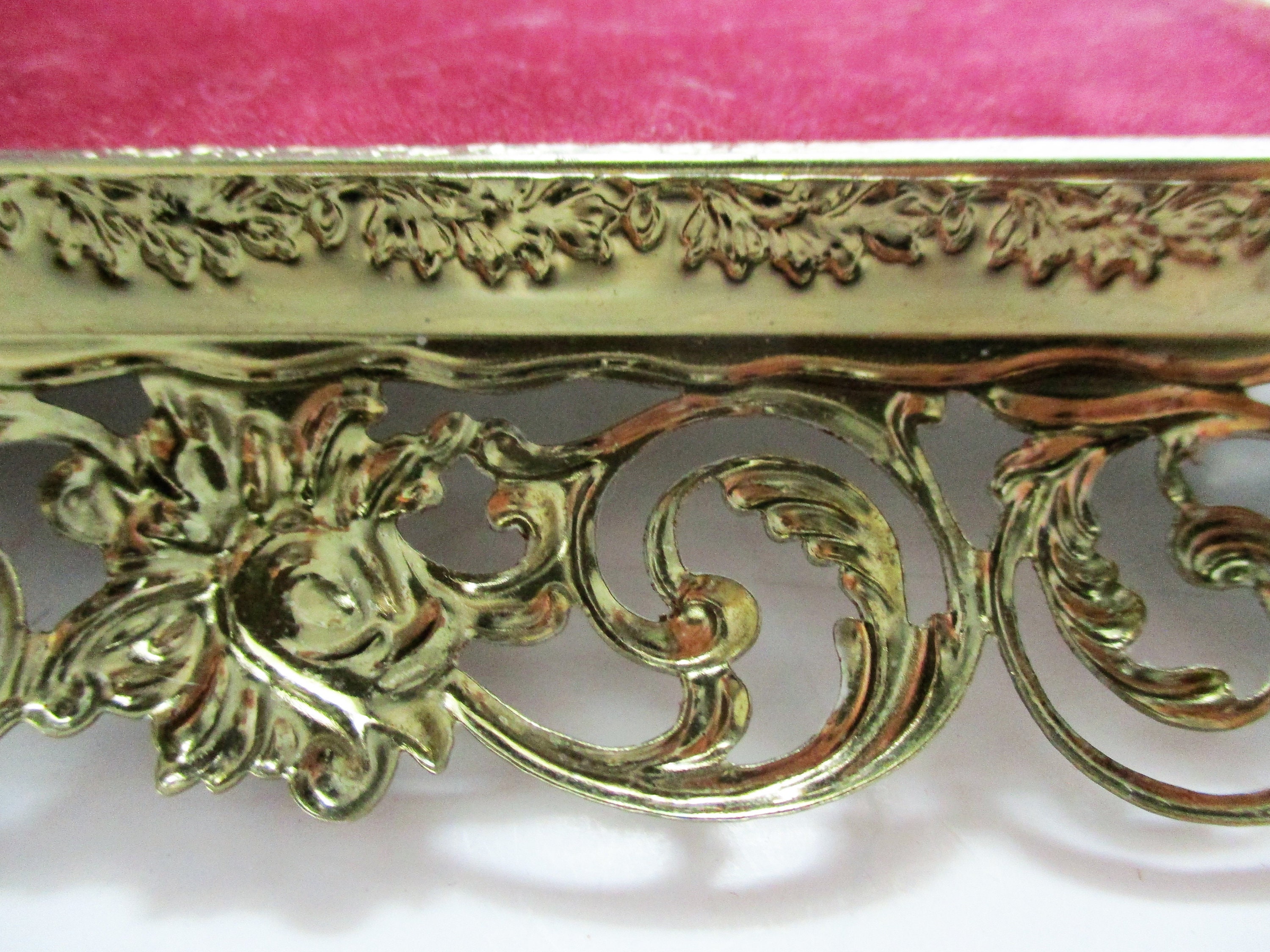 Vintage Frame 11 x 14 Gold Tone Metal Ornate Pierced Floral Etsy