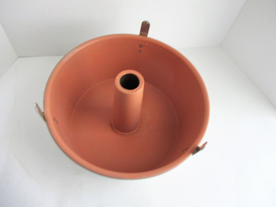 Vintage Angel Food Cake Pan Round Aluminum One Piece Tube Etsy