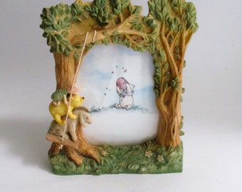 Vintage Winnie the Pooh Frame Tabletop 3.5 x 5 Picture Charpente Disney