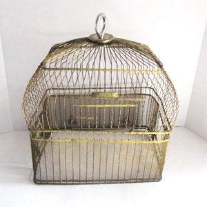 Antique Hendryx Bird Cage with original glass feeders - antiques - by owner  - collectibles sale - craigslist