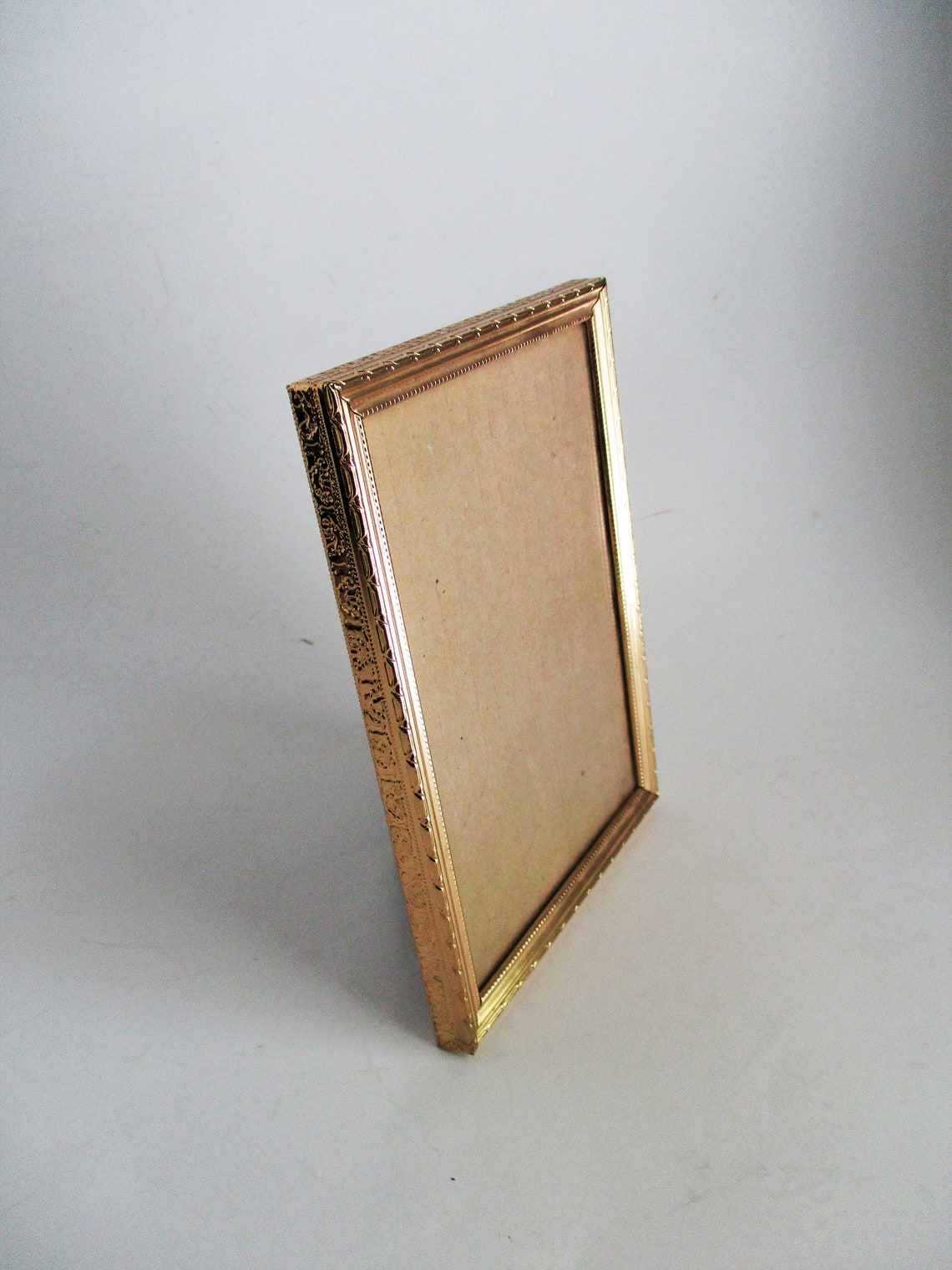 Vintage Gold Metal Picture Frame 5 x 7 Easel Table Top Etsy