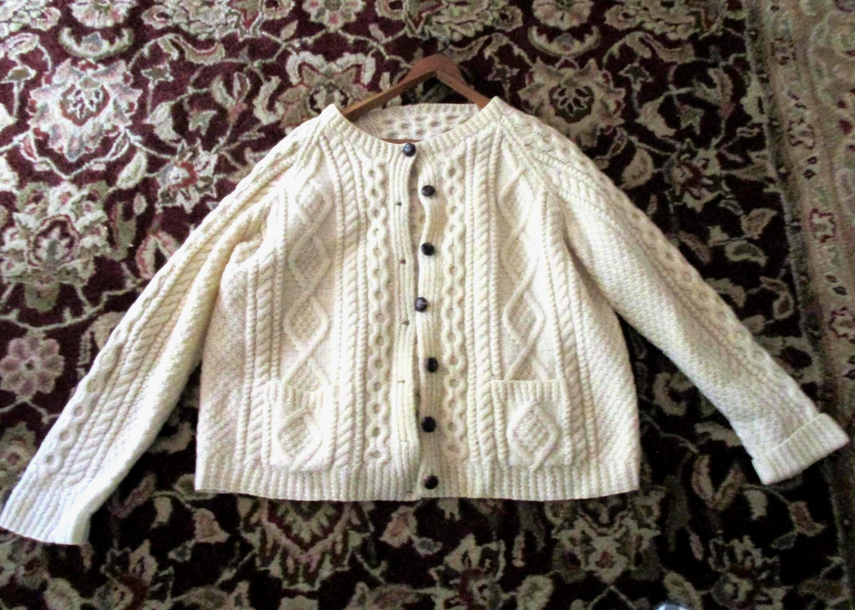 Leather Front Cardigan - Etsy