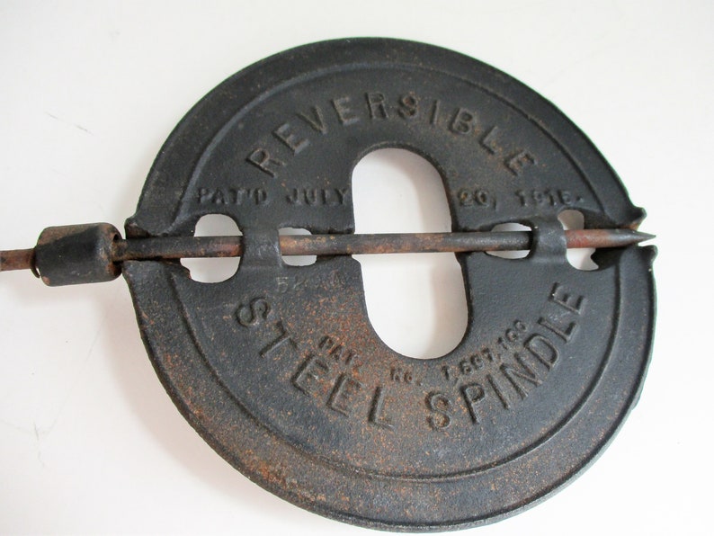 Vintage Griswold Stove Pipe Flue Damper Erie PA Patented 1915 Etsy