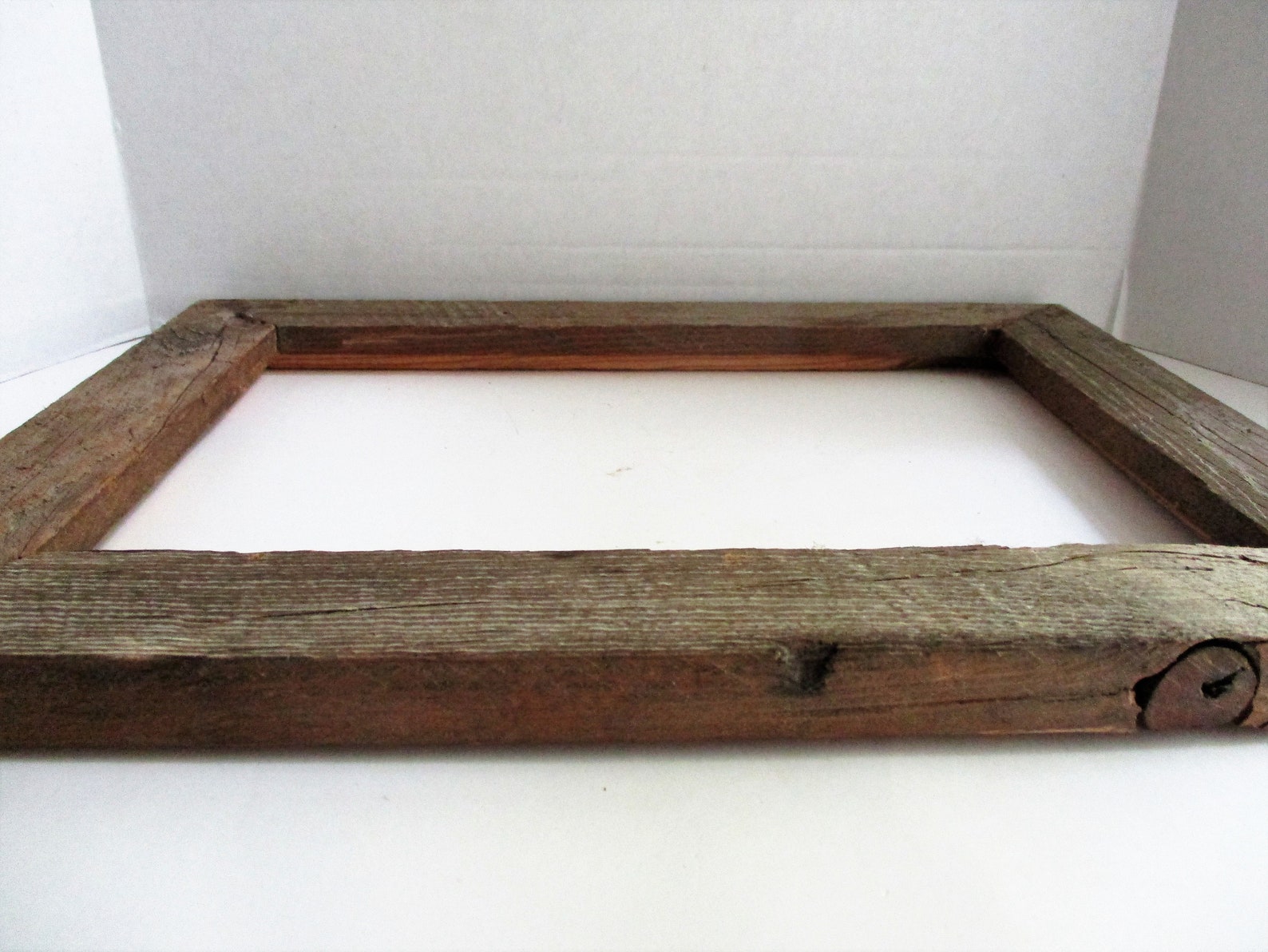 Vintage Barnwood Frame Gray Unfinished Rustic Wood Picture Etsy