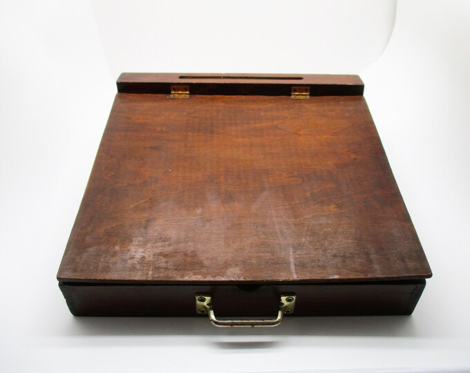 Vintage Lap Desk Wood Desk Storage Box Laptop Desk Writing Desk