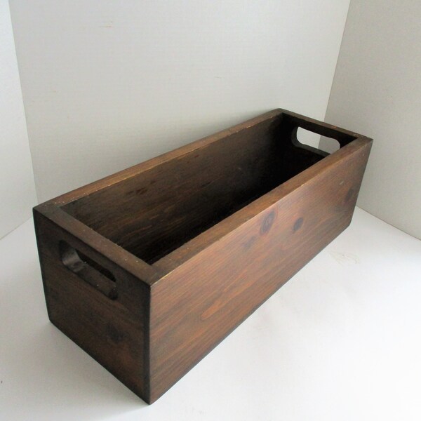 Vintage Wood Box Rustic Pine Planter