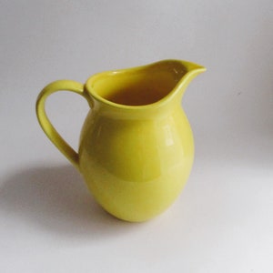 Vintage Yellow Ceramic Pitcher Water Juice