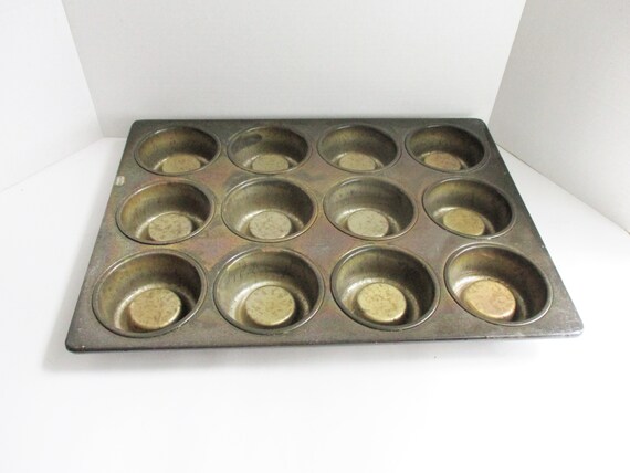 Vintage Cupcake Muffin Pan 12 Large Commercial Baking Williams Sonoma 