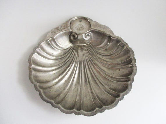 Vintage Scallop Shell Dish Silverplate Plateau De Service Etsy France