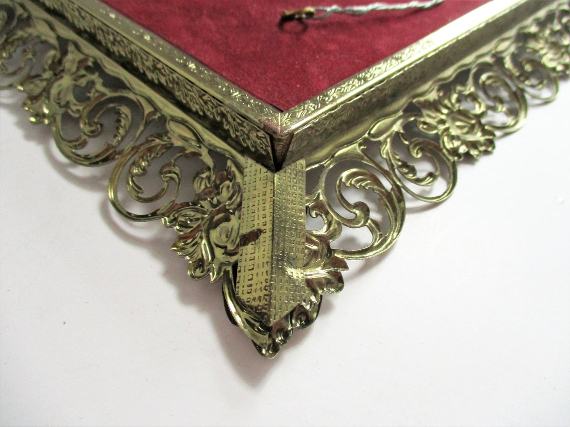 Vintage Frame 11 x 14 Gold Tone Metal Ornate Pierced Floral Etsy