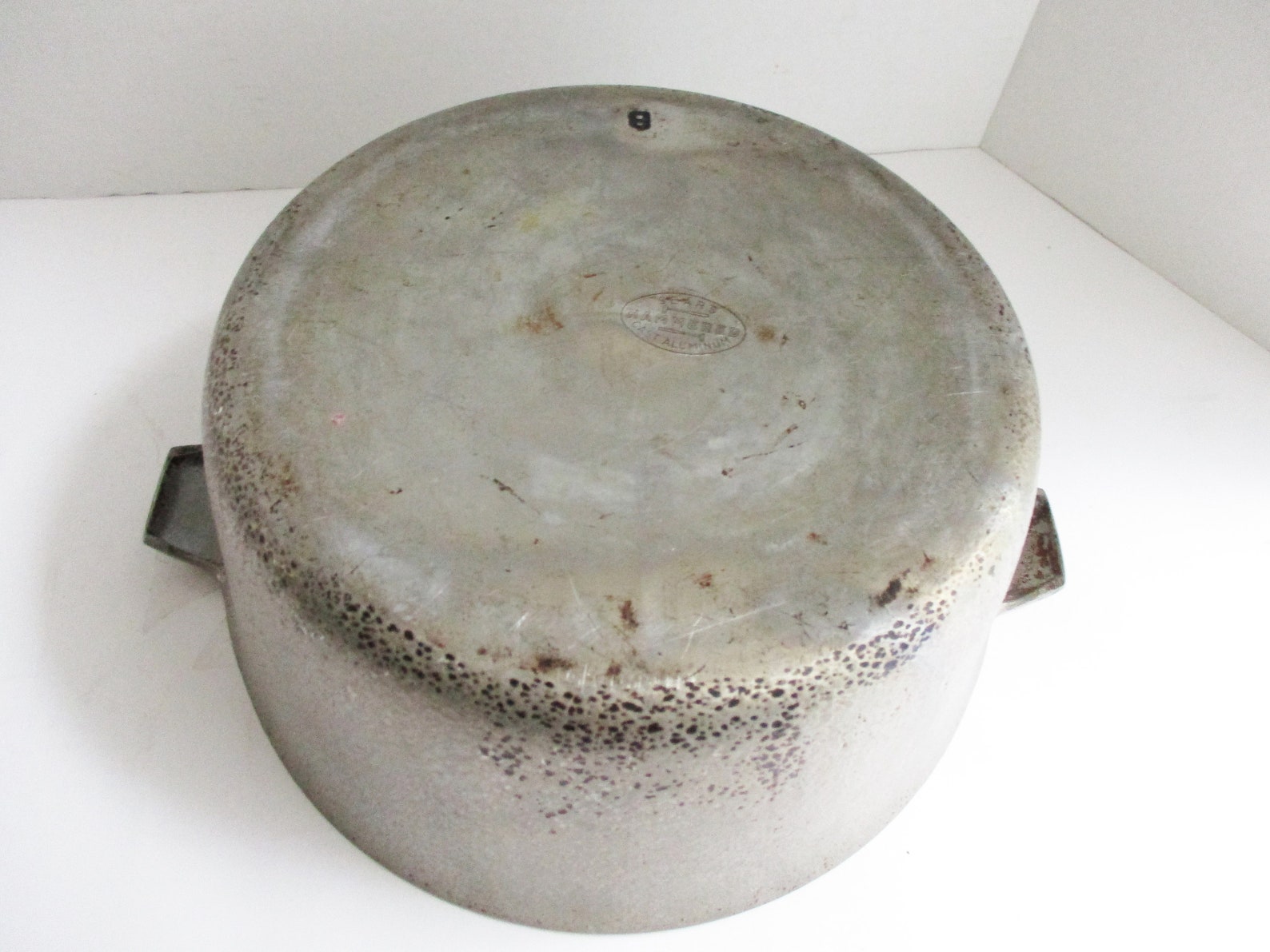 Vintage Dutch Oven Stock Pot 5 Quart Sears Hammered Cast Etsy