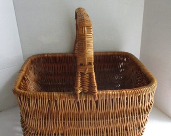 Vintage Large Wicker Market Basket