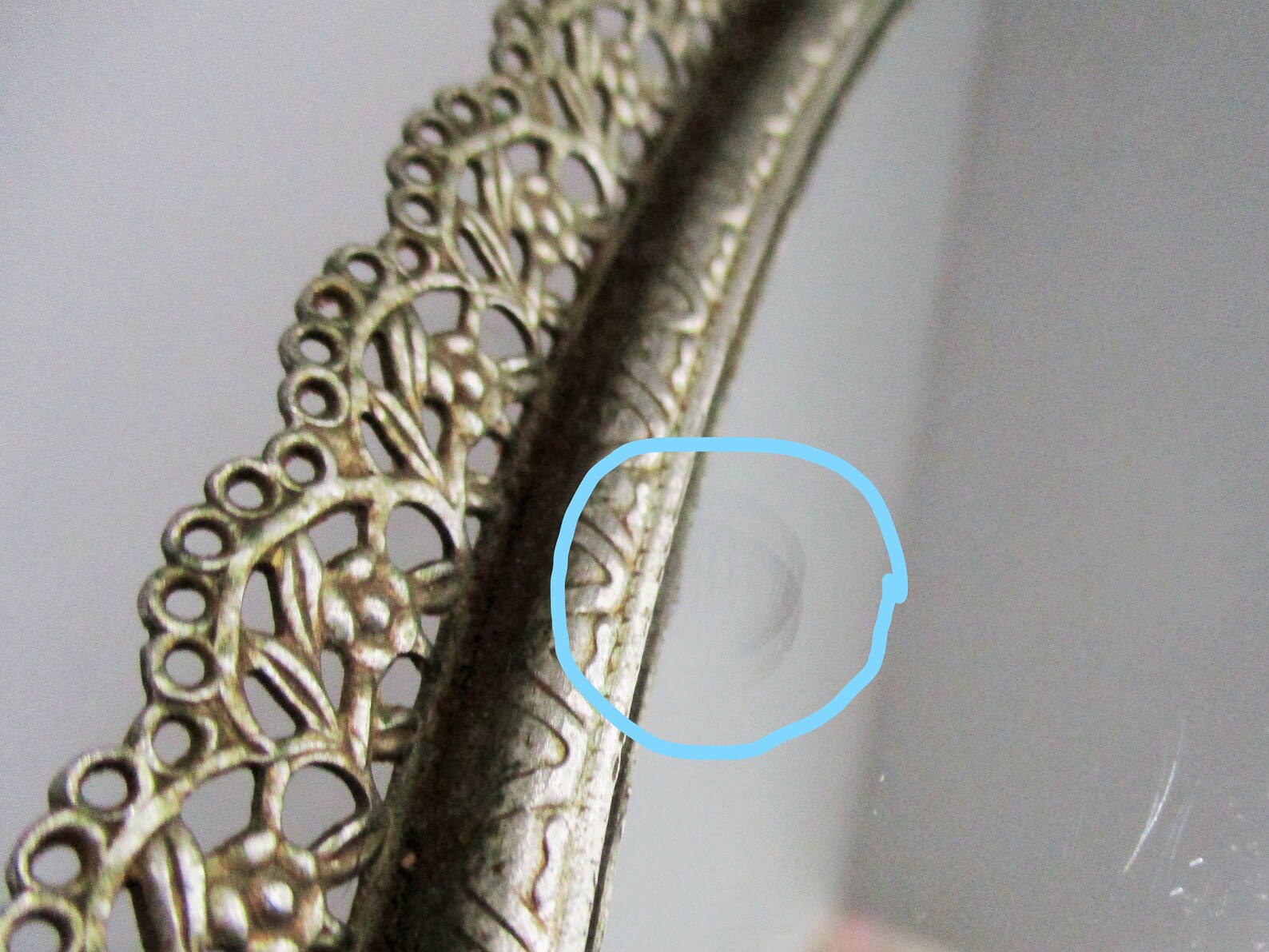 Vintage Matson Vanity Mirror Mid Century Rose Ormolu Filigree Etsy