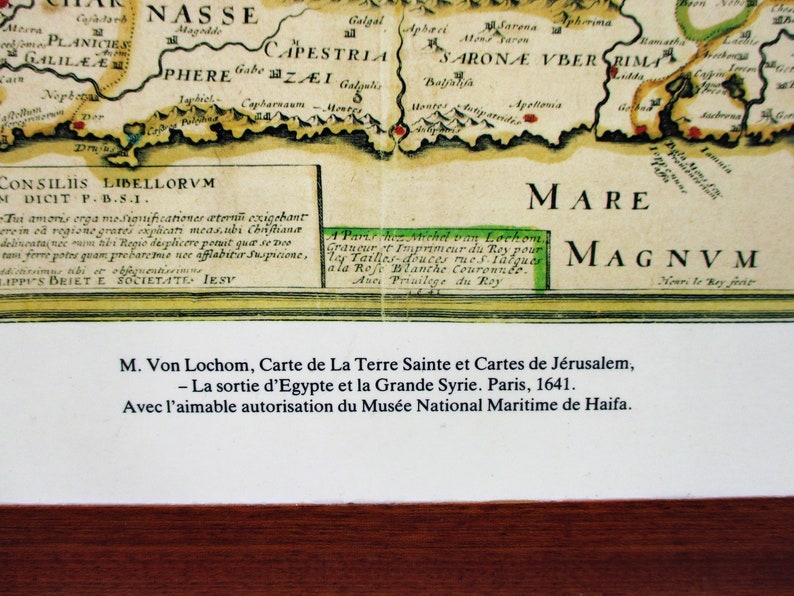 Vintage Map of the Holy Land Jerusalem Print M. Von Lochom - Etsy