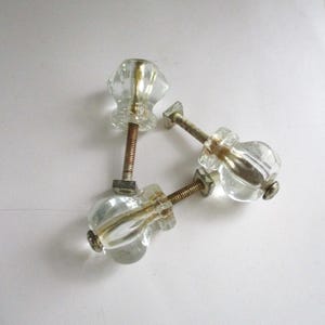 Vintage Glass Drawer Knobs 1950's Hardware
